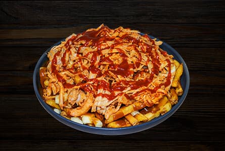 Poutine au porc effiloché