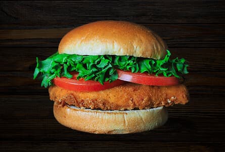 Burger de poulet pané (halal)