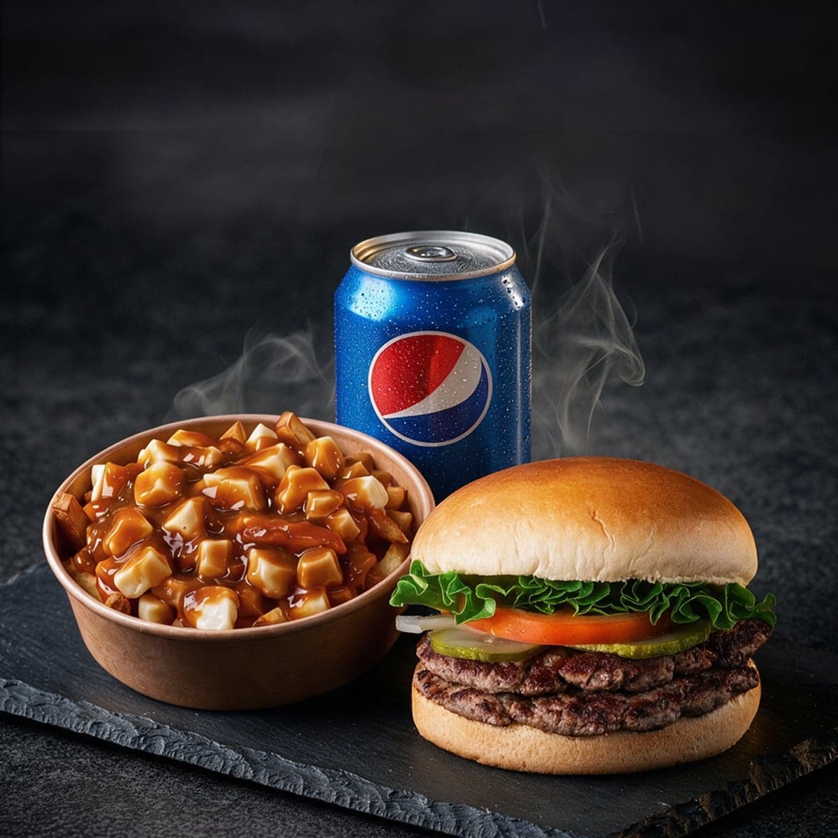 Regular Burger, Poutine & Pop